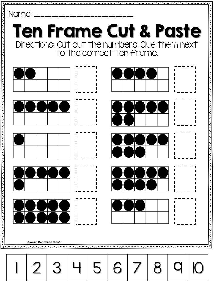Ten Frame Worksheets for Kindergarten Ten Frame Practice Worksheets and Games à¸¡à¸µà¸£à¸¹à¸à¸ à¸²à¸