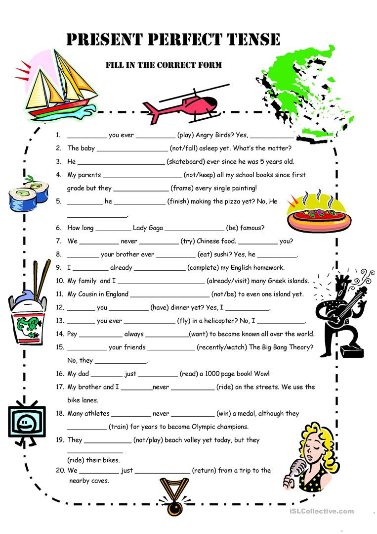 Tenses Worksheets for Grade 5 A1 Present Perfect Simple Practice for Oxford Quest Unit 5