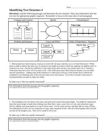 Text Structure 5th Grade Worksheets 28 [ Identifying Text Structure Worksheets ]