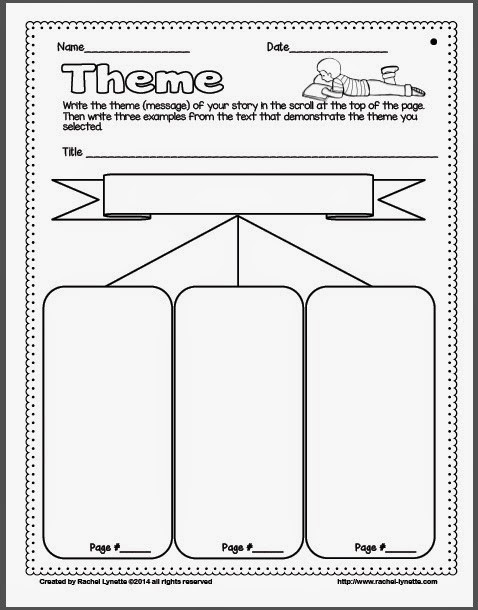 Theme Worksheet Grade 4 Ideas for Teaching theme and A Couple Freebies Minds In