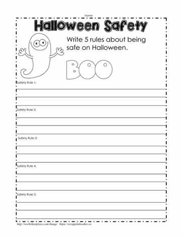 Theme Worksheets for 5th Grade Halloween Safety Worksheet Worksheets