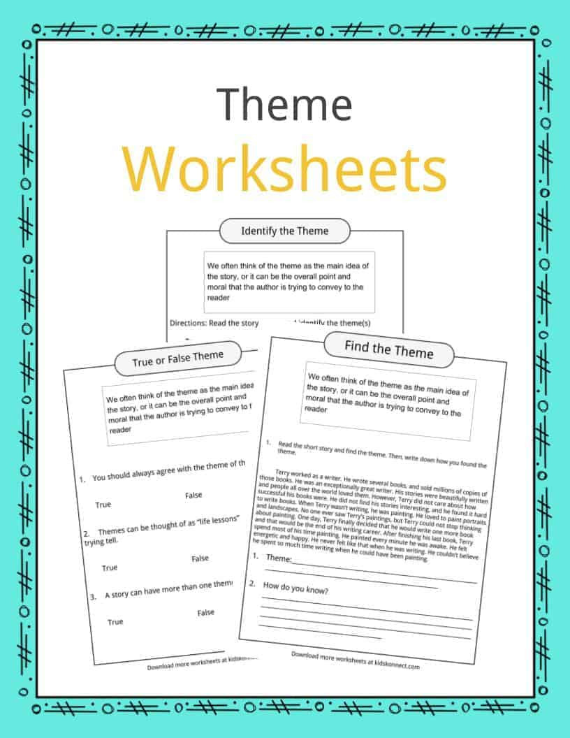 Theme Worksheets for 5th Grade theme Worksheets Examples &amp; Description for Kids On