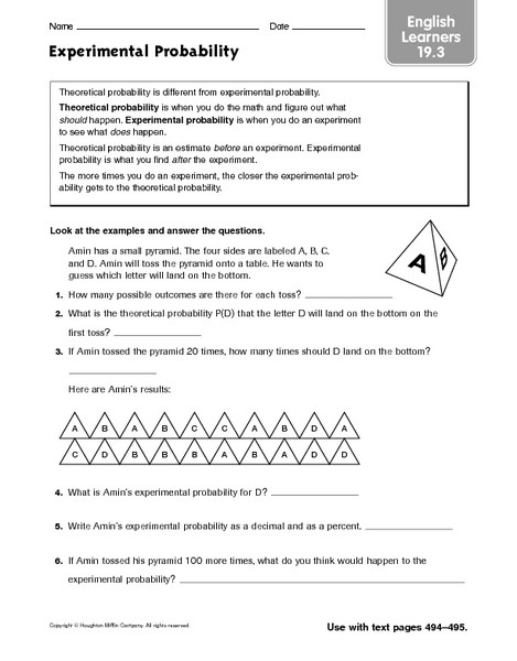 Theoretical Probability Worksheets 7th Grade â Math Probability Worksheets 7th Grade