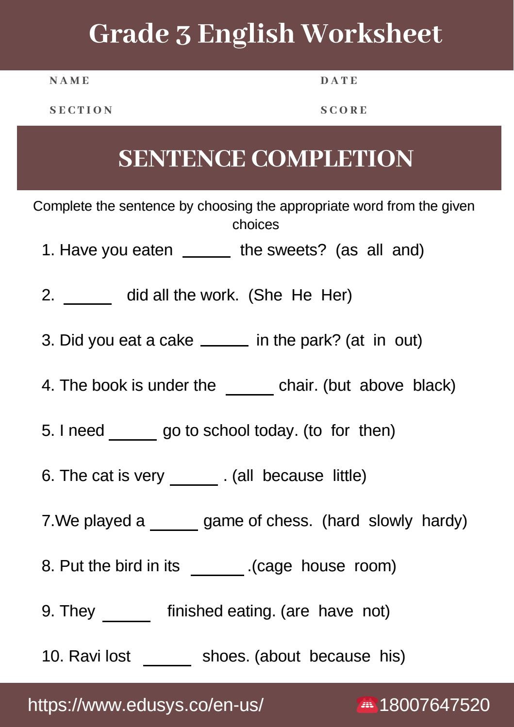 Third Grade Grammar Worksheets 3rd Grade English Grammar Worksheet Free Pdf by Nithya issuu