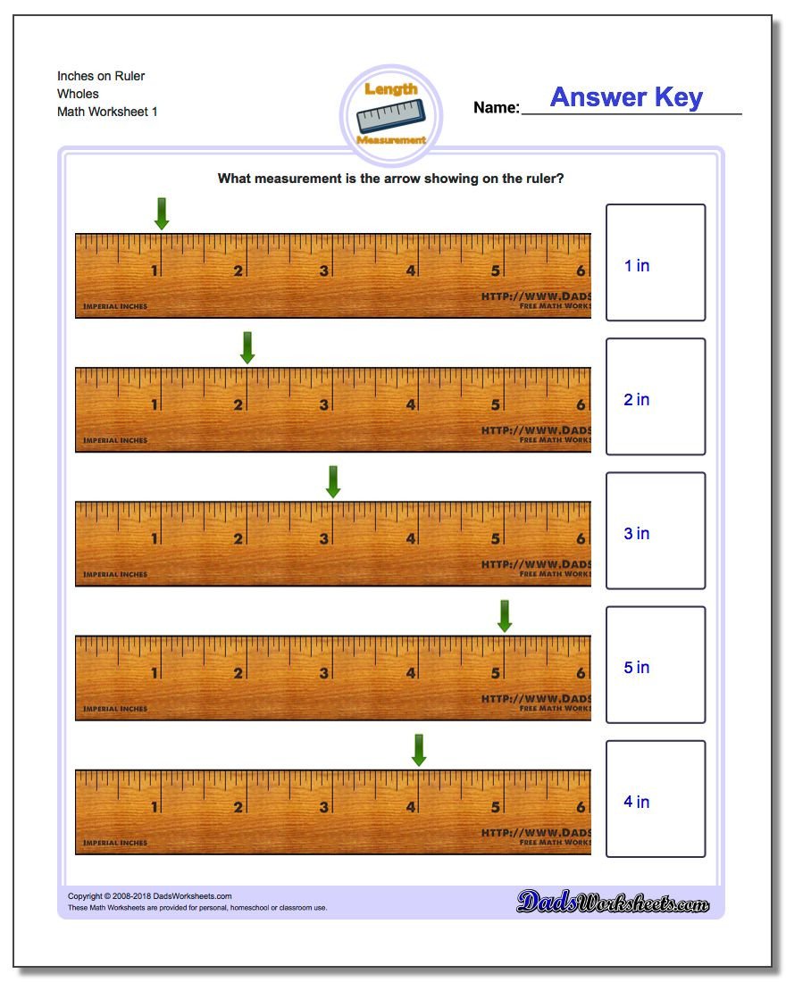 Third Grade Measurement Worksheets Inches Measurement
