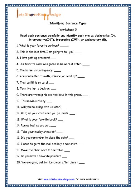 Topic Sentence Worksheet 2nd Grade Grade 4 English Resources Printable Worksheets topic 4