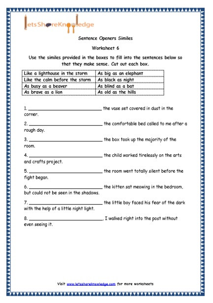Topic Sentence Worksheet 2nd Grade Grade 4 English Resources Printable Worksheets topic