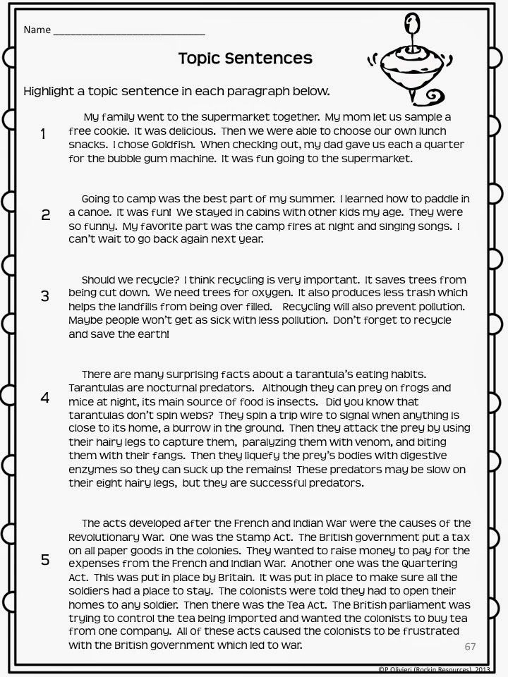 Topic Sentence Worksheet 2nd Grade How to Teach Paragraph Writing