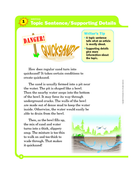 20 Topic Sentence Worksheets 5th Grade Desalas Template