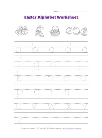 Tracing Lowercase Letters Printable Worksheets Easter Alphabet Worksheet Tracing Lowercase Letters