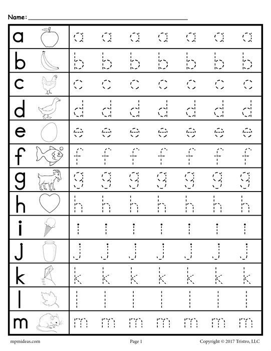 Tracing Lowercase Letters Printable Worksheets Lowercase Letter Tracing Worksheets
