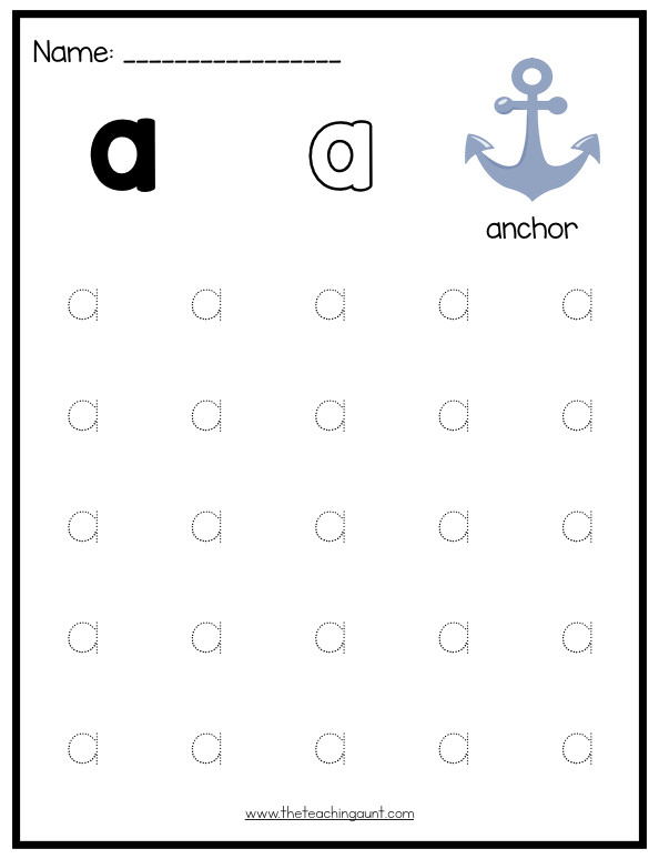 Tracing Lowercase Letters Printable Worksheets Lowercase Letters Tracing Worksheets Set 1 the Teaching Aunt