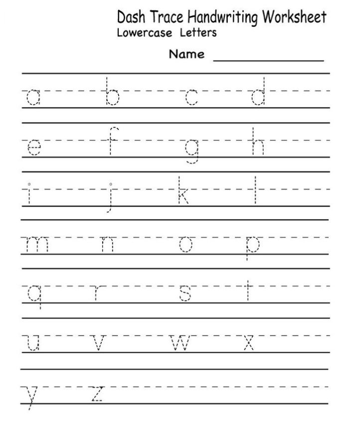 Tracing Lowercase Letters Printable Worksheets Preschool Lowercase Alphabet Worksheets Worksheets Cool Math