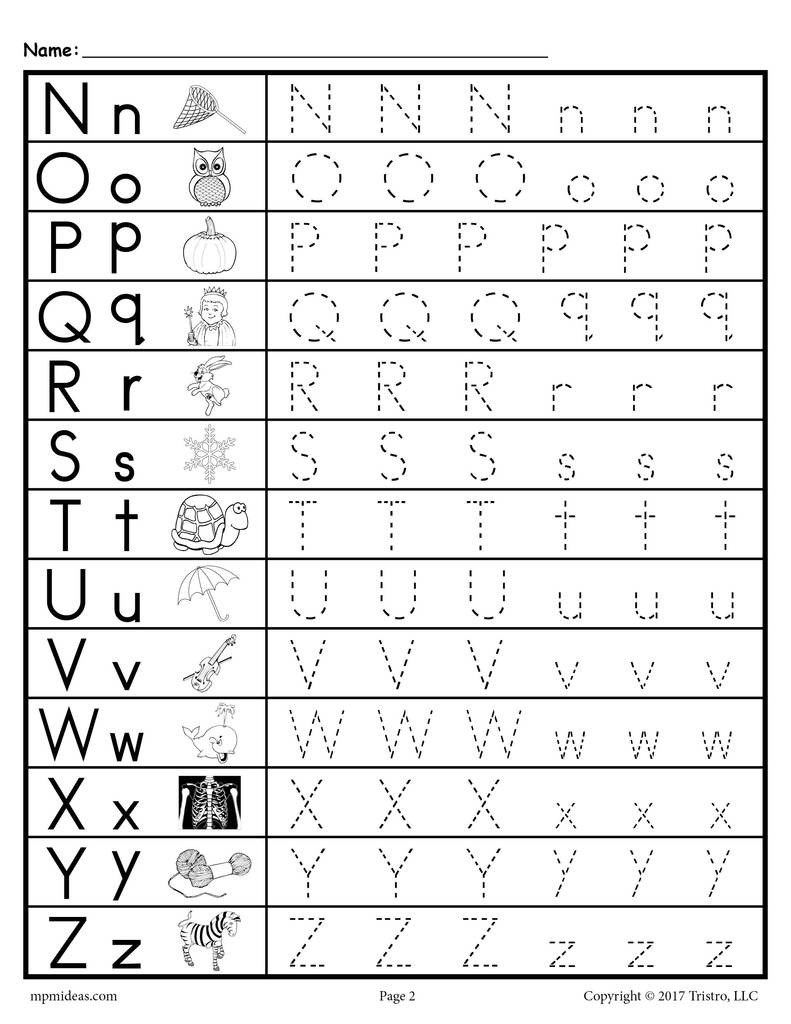 Tracing Lowercase Letters Printable Worksheets Uppercase and Lowercase Letter Tracing Worksheets – Supplyme