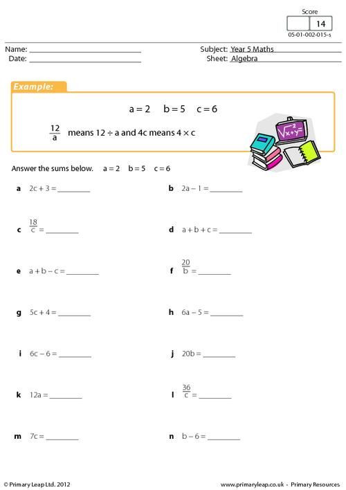 Variables Worksheets 5th Grade Expressions Math Worksheets &amp; Free Math Worksheets Addition