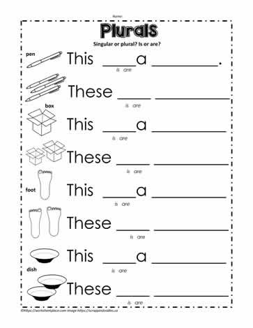 Verbs Worksheets for 1st Grade Plurals and Matching Verbs Worksheets