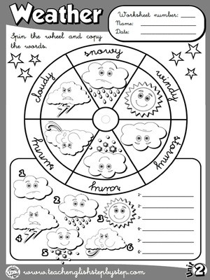 Weather Worksheets for 2nd Graders Funtastic English 1 1st Graders Teach English Step by Step