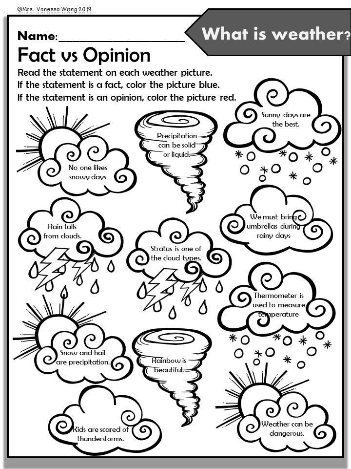 Weather Worksheets for 2nd Graders Science Activities Weather Unit for Kindergarten First