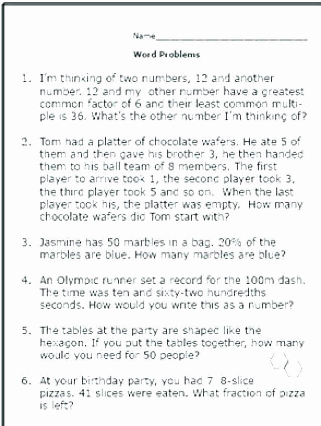 Word Problem Worksheets 1st Grade Math Conversion Worksheets 5th Grade 5th Grade Measurement