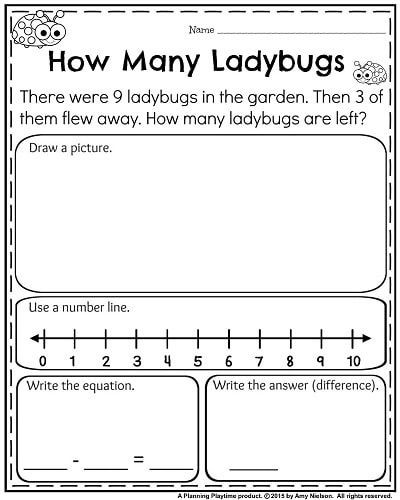 Word Problems Kindergarten Worksheets Kindergarten Worksheets for May