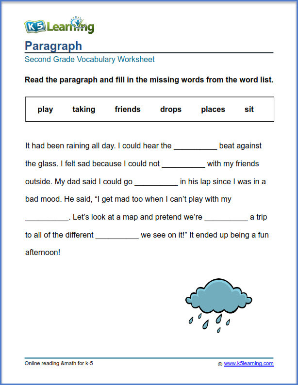 Writing Worksheet 2nd Grade 2nd Grade Vocabulary Worksheets – Printable and organized by