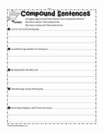 Writing Worksheet 2nd Grade Pound Sentence Worksheets