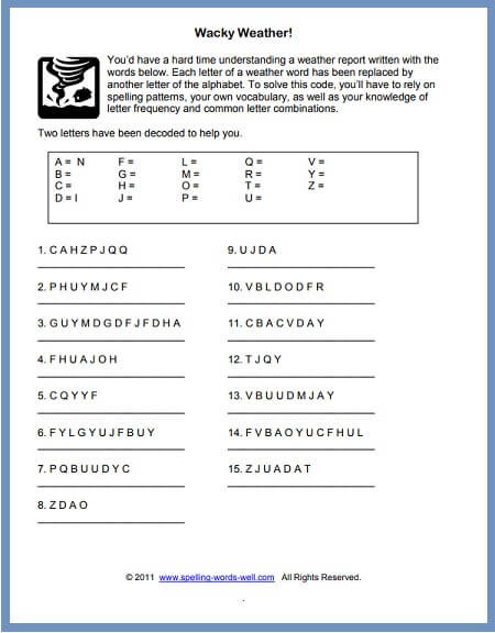 Writing Worksheets 7th Grade 7th Grade Worksheets for Spelling &amp; Vocabulary Practice