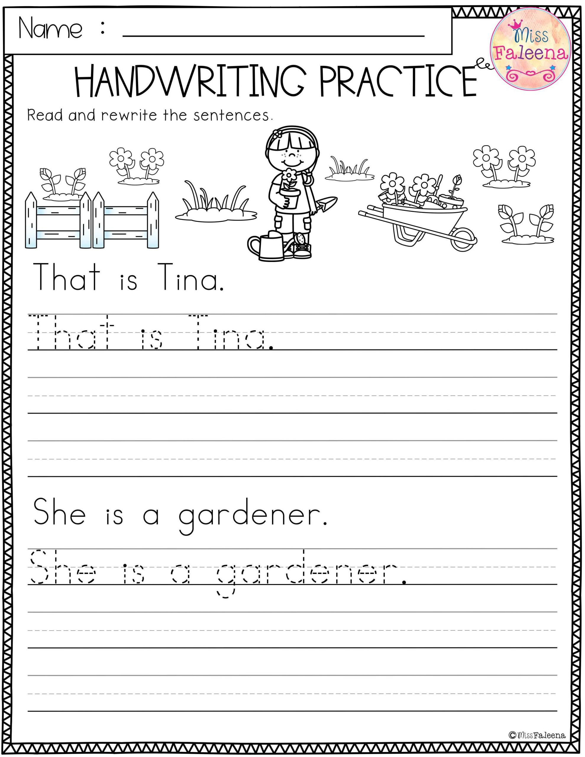 Writing Worksheets First Grade First Grade Bud S Archives