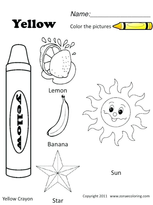 Yellow Worksheets for Preschool Color Yellow Worksheet Download Image Color Yellow