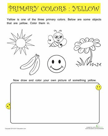 Yellow Worksheets for Preschool Learning Colors Worksheets for Preschoolers Color orange