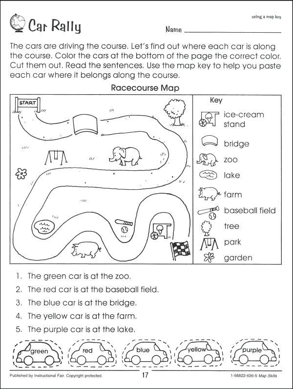 1st Grade Map Skills Worksheets Map and Globe Skills Worksheets with 4th Grade Regard to