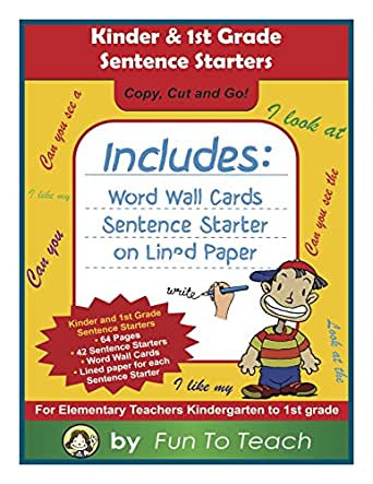 1st Grade Sentence Starters Kinder &amp; 1st Grade Sentence Starters