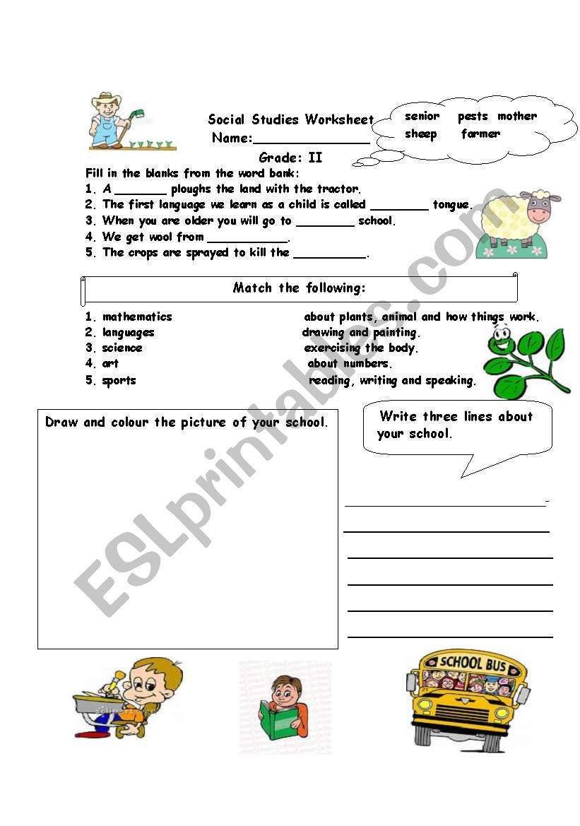 1st Grade social Studies Worksheets social Stu S assessment Worksheet Esl Worksheet by Alina2
