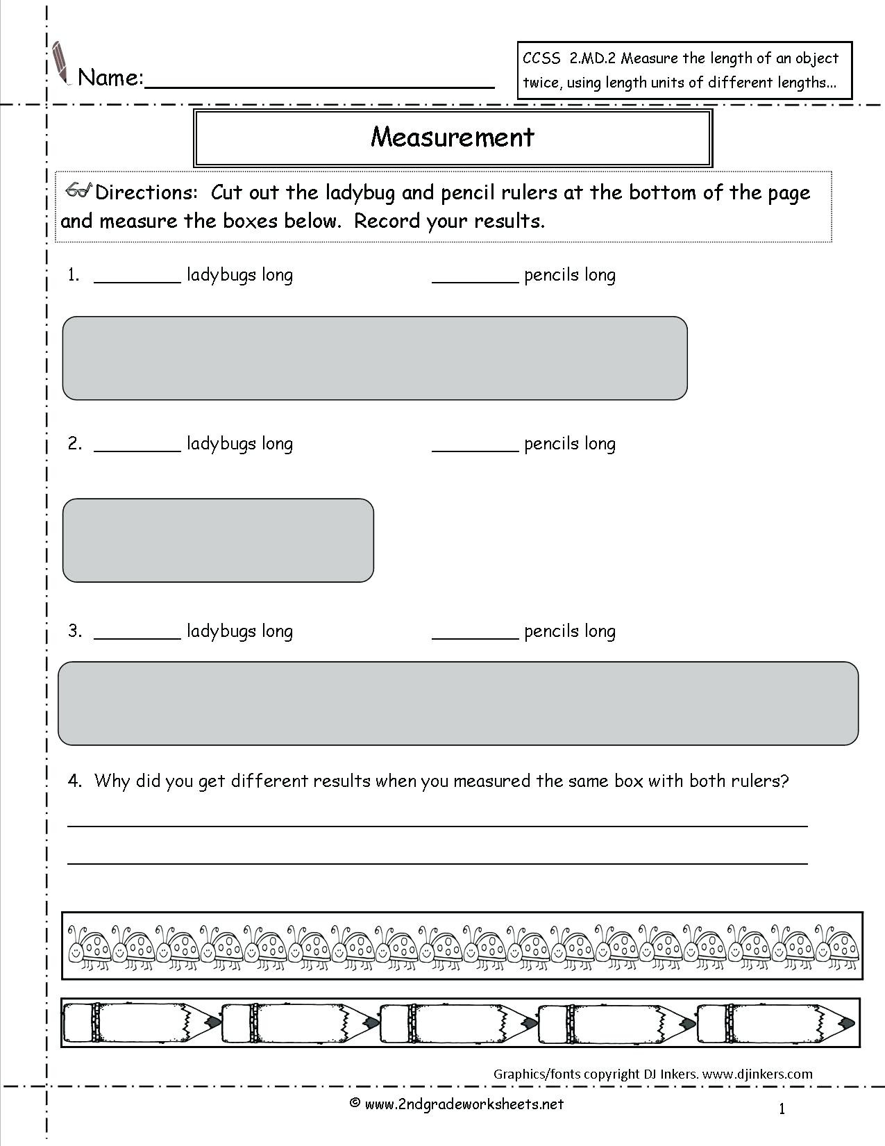2nd Grade Measurement Worksheets Measurement Word Problems 2nd Grade – Timothyfregosoub