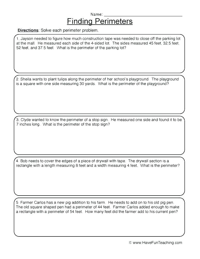 2nd Grade Perimeter Worksheets Perimeter and area Worksheets for 4th Grade – Keepyourheadup