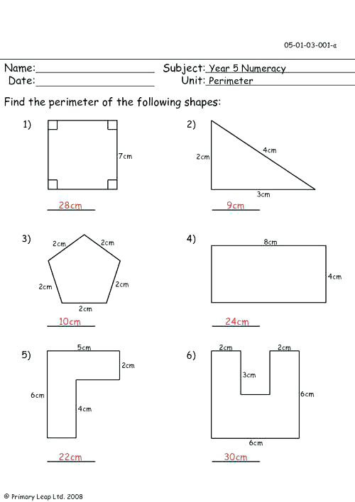 2nd Grade Perimeter Worksheets Perimeter Worksheets for 3rd Grade Find the Perimeter