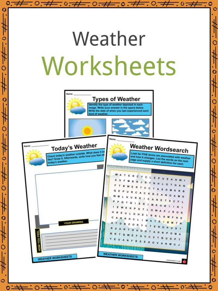 2nd Grade Weather Worksheets Weather Facts Worksheets &amp; Types Of Weather for Kids