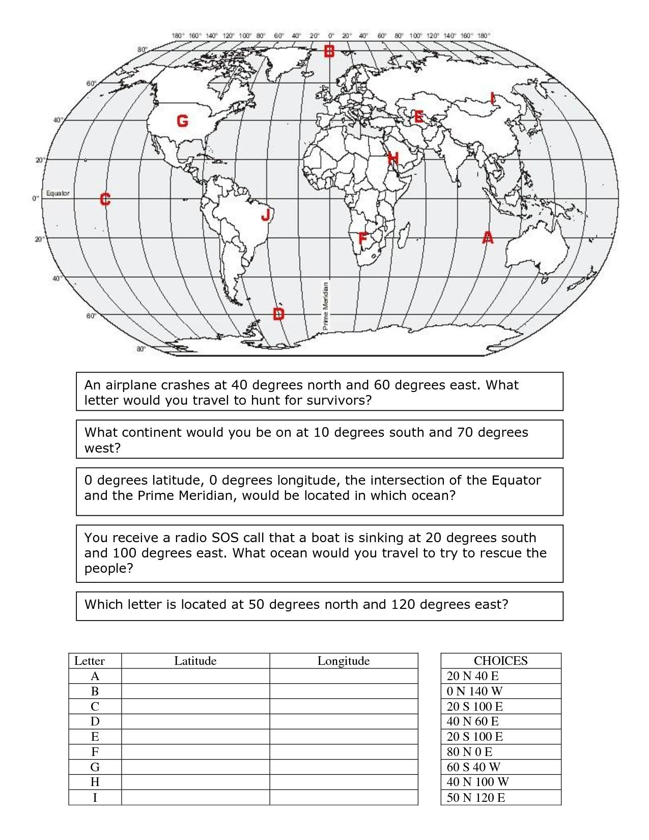 3rd Grade Map Skills Worksheets Collection Map Skills Worksheets Middle School