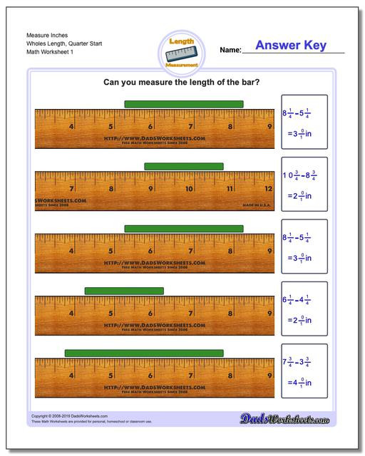 3rd Grade Measurement Worksheets Inches Measurement