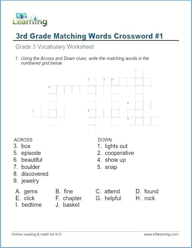 3rd Grade Vocabulary Worksheets Third Grade Vocabulary Words Math – Beatricehewub