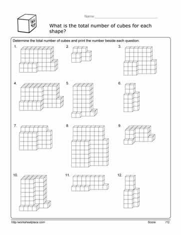 3rd Grade Volume Worksheets Volume Cube Worksheet Worksheets