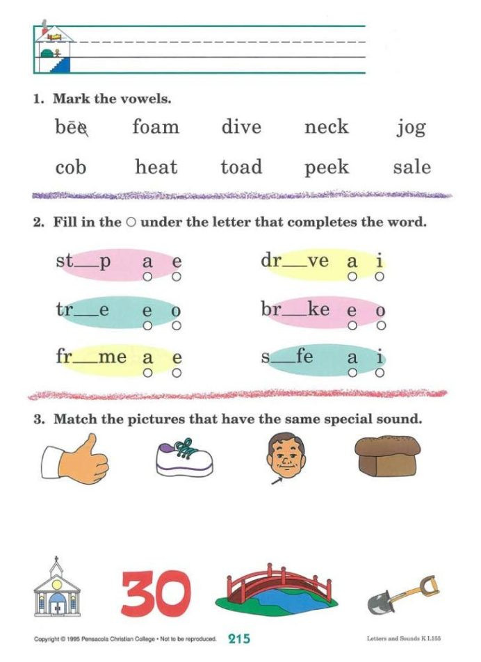 4th Grade Abeka Math Worksheets Abeka Worksheets Phonics Grade with Preschool Free
