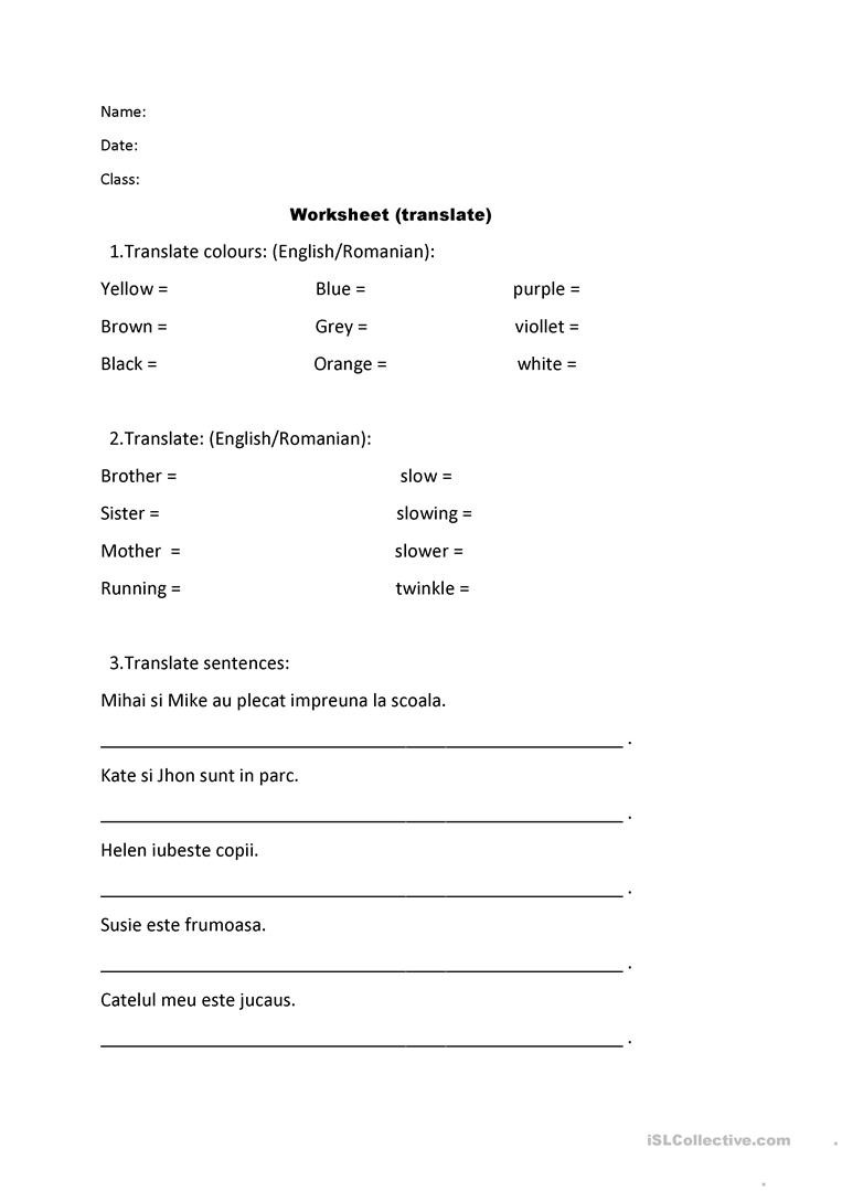4th Grade English Worksheets Worksheet or Test Paper Grade 4th Grade 3th English Esl