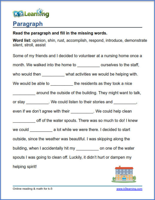 4th Grade Vocabulary Worksheets Grade 4 Vocabulary Worksheets by K5 Learning