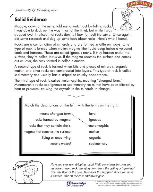 5th Grade Science Worksheets solid Evidence&quot; – 5th Grade Science Worksheets Jumpstart