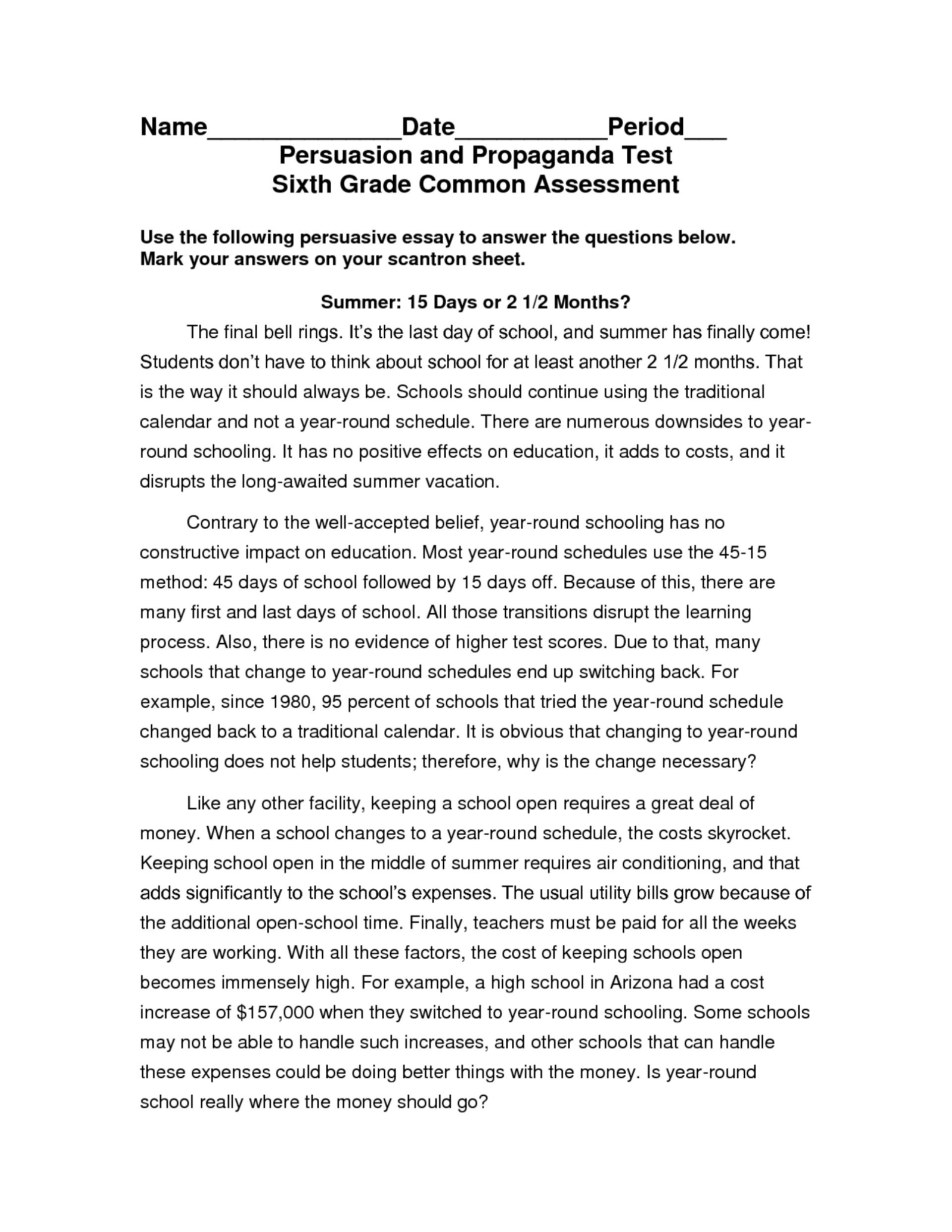 6th Grade Essay Writing Worksheets Essay Writing for Sixth Graders