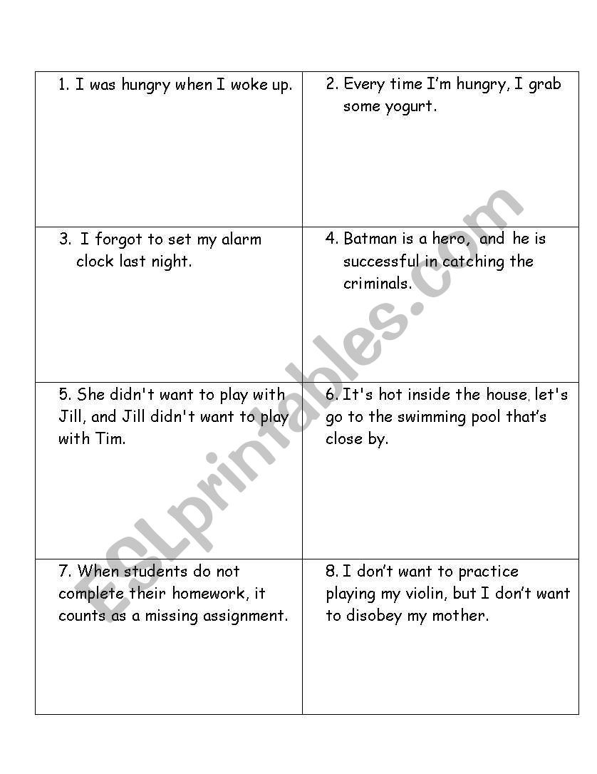 6th Grade Sentence Structure Worksheets English Worksheets Sentence Structure Game