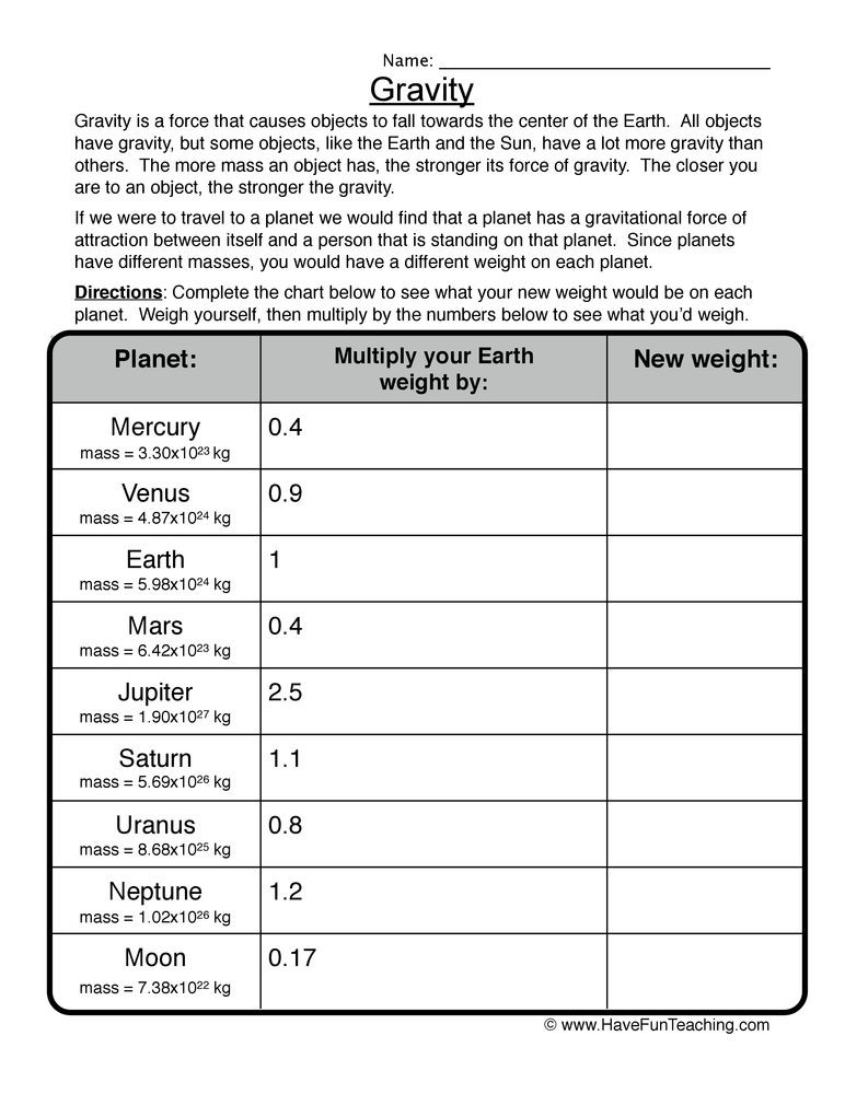 8th Grade Science Worksheets Resources