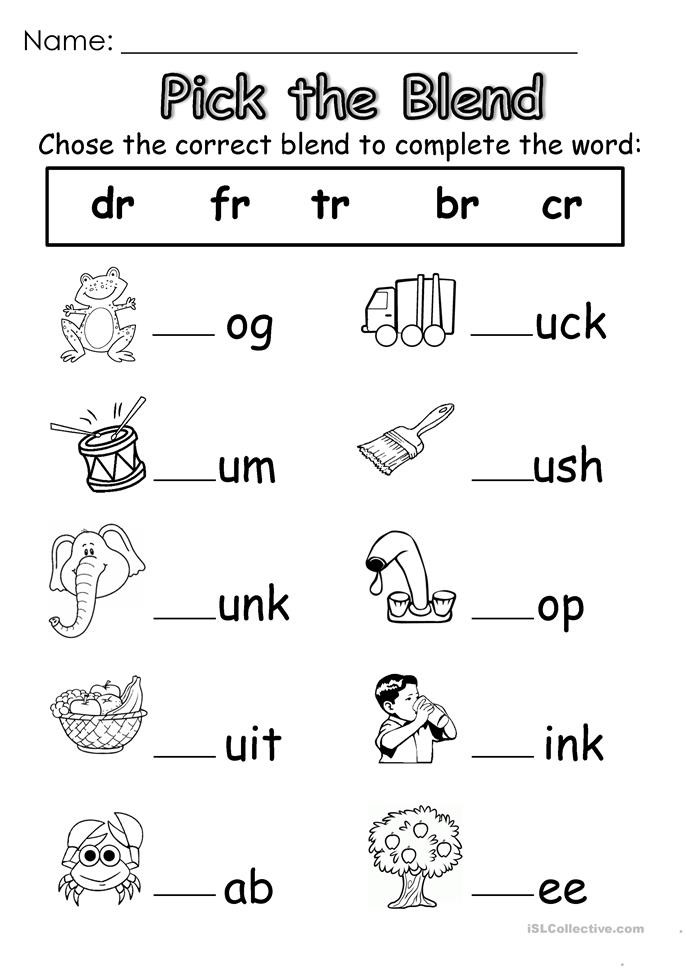 Blends Worksheet for First Grade Kindergarten Blends Worksheets &amp; 1st Grade Consonant Blend