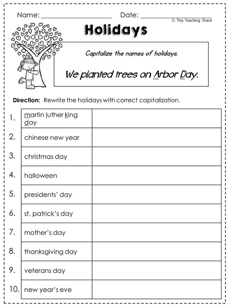 Capitalization Worksheets for 2nd Grade 2nd Grade Language Arts and Grammar Practice Sheets Freebie